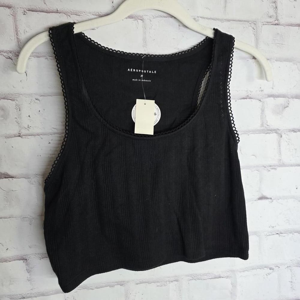 Aeropostale Black Sleep Crop